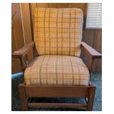 1950s-60s Early American Style Wood Framed Chair