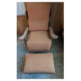 1950s-60s Early American Style Chair & Ottoman