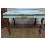 Shop Made 1 Drawer Table w/ Chippy Painted Top