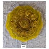 Amber Selenium Cadmium Glass Tray