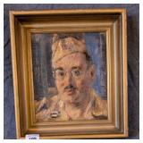 Oil on Canvas WWII Era Portrait by Helen Tamburini