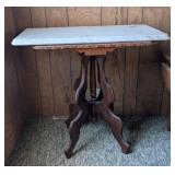 Eastlake Victorian Table & Marble Top