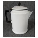Enamel Ware Stove Top Coffee Percolator