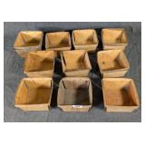 10 Wooden Quart Baskets