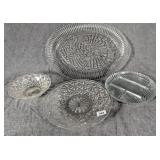 4 Glass Servers Inc Turkey Embossed Platter