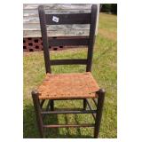 Ladderback Country Chair w/ Woven Split Oak Seat