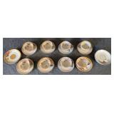 Japanese Luster Ware Cups & Saucers