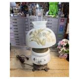 Vintage oil lamp, electrified