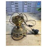 Vintage lamp base electrified