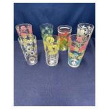 Vintage flowers and leaves 5 inch drinking