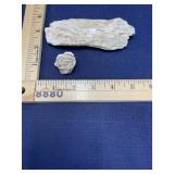 Petrified wood and desert rose selenite crystal