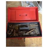 Toolbox with miscellaneous mixed drillbits tap