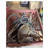 Box lot of miscellaneous tools, hardware