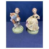 Vintage 1966 hand painted porcelain figurines