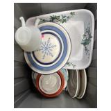 Box lot of fire king, corning, ware,