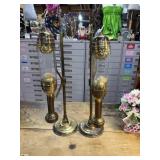 Antique heavy, brass lanterns