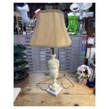 Vintage alabaster marble lamp