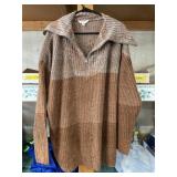 Menï¿½s Size 2X pullover sweater with tag, zip up