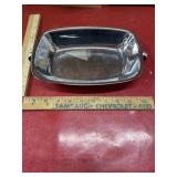 Silver tone 2 handle tray 6 x 11 inches