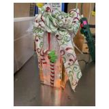 Christmas lighted glass and ribbon decoration 10