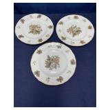 Three 8 inch Royal Worcester bone china plates