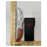Frost Cutlery Pocket Knife, wood grain handle,