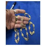 Elephant, bracelets, gold tone