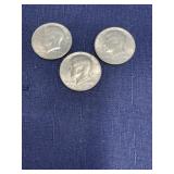 3 bicentennial Kennedy half dollars