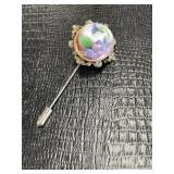 Vintage stick pin violets