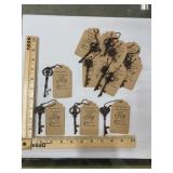 Lot of 12 Key party favors, tag says Thank you
