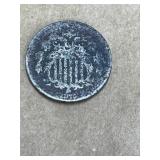 1870 ? US Shield nickel, date is hard to read