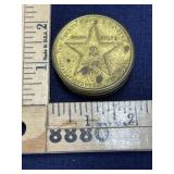 Vintage Brass tin marked Holmes Booth & Hayden