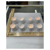Lot of 8 battery operated candles, white, appear