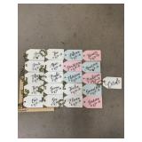 Lot of wooden table number tags and Cards tag,