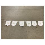 Fabric banner Mr and Mrs wedding banner, letters