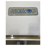 1965 Vintage 3.5 x 12 license plate Virginia,