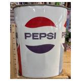 Pepsi Cola Vintage Metal Trash Can