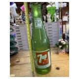 7 Up Vintage Plastic Bank 24 Inches Tall. Cracked
