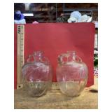 Vintage Apple Shaped Glass Jugs, Lot of 2