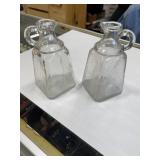 Pair of 6 inch White House vinegar bottles