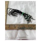 Commercial bracelets lot green and white beads