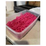 Pink bead strands lot