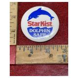 Vintage button Starkist dolphin safe
