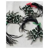 Bracelet making lot green and white beads