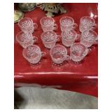 11 glass punch cups 2 inches tall, 3 inch