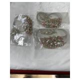 Commercial necklace lot pink green beads &