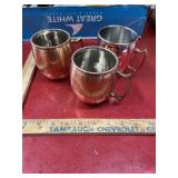 3 Pims cups, one needs handle glued back on