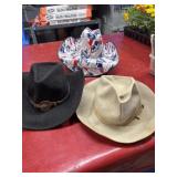 Vintage Cowboy Hats PBR Wrangler Stetson Lot of 3