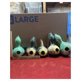 Vintage Handpainted Gourd Birdhouses Lot of 5