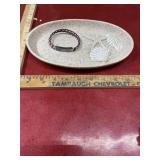 Nautica bracelet, resin trinket tray seashells